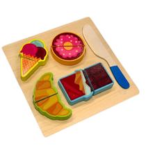 Brinquedo Infantil Doces de Madeira Educativo para Cortar