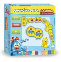Brinquedo Infantil Domino Galinha Pintadinha de Madeira Nig