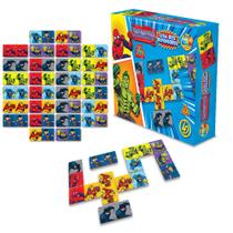 Brinquedo Infantil Domino Liga Dos Defensores 28 Peças Heroi