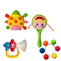 Brinquedo Infantil Educacional Bebê Conjunto Kit 4 Chocalhos - huabiao toys
