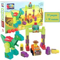 Brinquedo Infantil Educativo 31 Peças Blocossauro Dinossauro