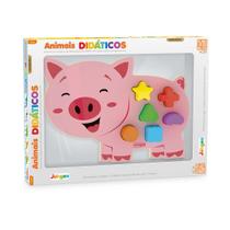 Brinquedo Infantil Educativo, Animais Didáticos - Porquinho, Junges