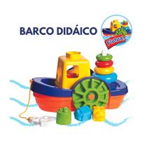Brinquedo Infantil Educativo, Barco Didático, Flutua na Água, Merco Toys
