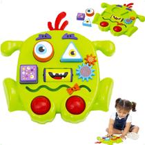 Brinquedo Infantil Educativo Bebê 1 Ano Sensorial Encaixe Monster