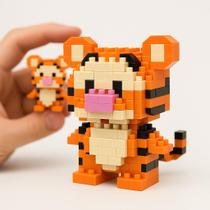 Brinquedo infantil educativo bloco magico montagem bloquinhos tigre gatinha monte crie diversão 130pçs Brinquedo infantil educativo bloco magico montagem bloquinhos tigre gatinha monte crie diversão 130pçs