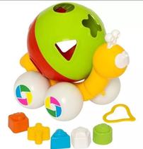 Brinquedo Infantil Educativo Caracol Blocos Encaixe Crianças