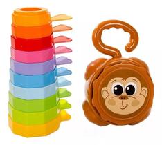 Brinquedo Infantil Educativo Empilha Baby Macaco Crianças