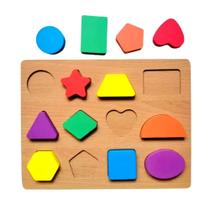 Brinquedo Infantil Educativo Formas Geométricas de Encaixar Estimula Lógica