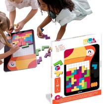 Brinquedo Infantil Educativo Jogo de Encaixe Tetris 4 5 6 anos Presente Criança Autista Menino Menina Autismo TEA Interativo Familia