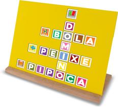 Brinquedo Infantil Educativo Lousa Magnética Alfabeto 80 Peças Jogo Em Madeira - Nig Brinquedos Brinquedo Infantil Educativo Lousa Magnética Alfabeto 80 Peças Jogo Em Madeira - Nig Brinquedos