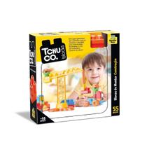 Brinquedo Infantil Educativo Tchuco Blocks Construcao 55 Peças Montar Encaixar