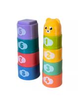 Brinquedo Infantil Educativo Torre divertida De Argolas Coloridas Brinquedo Infantil Educativo Torre divertida De Argolas Coloridas