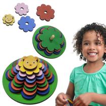 Brinquedo Infantil Encaixe Empilhar Pedagógico Torre Do Leão