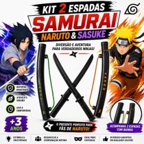 Brinquedo Infantil Espada Kit 2 Katana Samurai Com Bainha Naruto Sasuke Cosplay Boruto Zorro Brinquedo Infantil Espada Kit 2 Katana Samurai Com Bainha Naruto Sasuke Cosplay Boruto Zorro