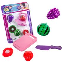 Brinquedo Infantil Faz Conta Frutas Faca Tábua Corte tiras autocolantes - Zuca Toys