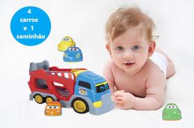 Brinquedo Infantil Faz de Conta Carro e Caminhão de Carga