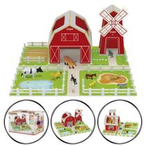Brinquedo infantil Fazendinha em Madeira, Casa e Moinho Brinquedo infantil Fazendinha em Madeira, Casa e Moinho