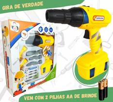 Brinquedo Infantil Ferramentas Parafusadeira E Furadeira A Pilha