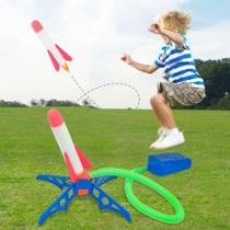 Brinquedo Infantil Foguete Divertido Com Luz Led Pisou Voou - RPW