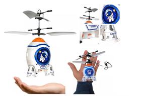 Brinquedo Infantil Foguete Voador Com Sensor De Mão Luz Led