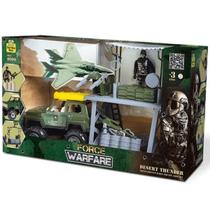 Brinquedo Infantil Forte Militar Jipe e Boneco Samba Toys