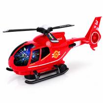 Brinquedo Infantil Helicóptero de Resgate Eletrônico Bate e Volta Luzes Sons Brinquedo Infantil Helicóptero de Resgate Eletrônico Bate e Volta Luzes Sons