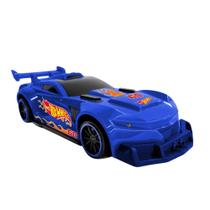 Brinquedo Infantil Hot Wheels Carros Track Ripper Azul com Luz e Som 42cm Tamanho Multikids - BR2264