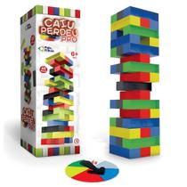 Brinquedo infantil Jenga Caiu Perdeu PRO Colorido Jogo Didatico Educativo