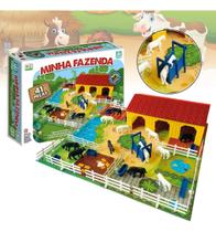 Brinquedo Infantil Jogo Tabuleiro de Montar Minha Fazenda Educativo 41 Peças 3 anos + Brinquedo Infantil Jogo Tabuleiro de Montar Minha Fazenda Educativo 41 Peças 3 anos +