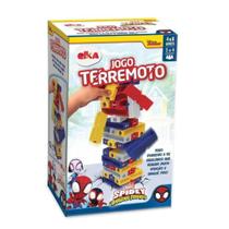 Brinquedo Infantil Jogo Terremoto Torre do Equilíbrio Marvel Spider-Man 48 Blocos para Empilhar +4 Anos Elka - 1217