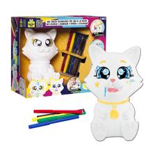 Brinquedo Infantil Joy Pets Pintura Acompanha Canetinhas Vaca Vaquinha Cachorrinho Gato Gatinho Leão Leãozinho Customizável Menina Menino - Samba Toys