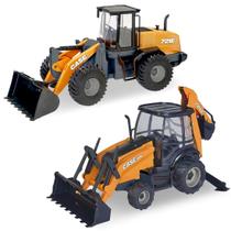 Brinquedo Infantil Kit 2 Tratores Articulados Case Brinquedo Infantil Kit 2 Tratores Articulados Case