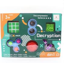 Brinquedo Infantil Kit 6 Pcs Cubo Mágico Variado Decryption6