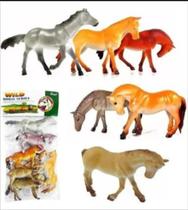 Brinquedo Infantil Kit Animais Cavalo Emborrachado Pacote Com 6 Unidades Brinquedo Infantil Kit Animais Cavalo Emborrachado Pacote Com 6 Unidades