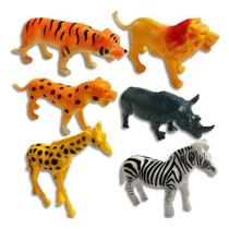 Brinquedo Infantil Kit Animais Zoo Safari Sortidos Emborrachado