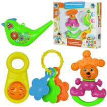 Brinquedo Infantil Kit com 4 Chocalhos Divertido Bebê