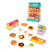 Brinquedo Infantil Kit Cozinha Doce Boutique 17 Peças Display Caixa Registradora - Fenix Brinquedos BTD-853 Brinquedo Infantil Kit Cozinha Doce Boutique 17 Peças Display Caixa Registradora - Fenix Brinquedos BTD-853