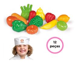 Brinquedo Infantil Kit Cozinha Feirinha Frutas E Verduras