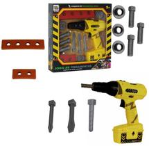 Brinquedo Infantil Kit de Ferramentas Parafusadeira Parafuso