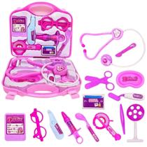 Brinquedo Infantil Kit Médica Maleta Enfermeira Faz de Conta Vários Acessórios