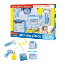 Brinquedo Infantil Kit Médico Faz de Conta C/ Luz e Som Fenix Brinquedos - XMK-644A