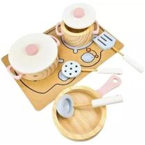 Brinquedo Infantil Kit Panelas Com Utensílios Fogãozinho 7pc Brinquedo Infantil Kit Panelas Com Utensílios Fogãozinho 7pc