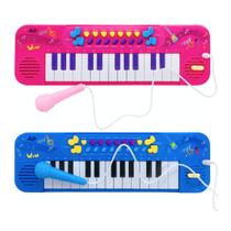 Brinquedo Infantil Kit Teclado Piano Musical Microfone Educativo Interativo Dia das Crianças Menina Menino Aniversário Kids Brinquedo Infantil Kit Teclado Piano Musical Microfone Educativo Interativo Dia das Crianças Menina Menino Aniversário Kids