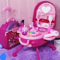 Brinquedo Infantil Maleta Kit de Maquiagem Infantil Com 30 Peças Para Meninas