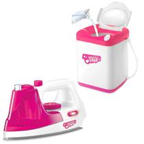 Brinquedo Infantil Maquina Lavar Roupas e Ferro de Passar - DM Toys