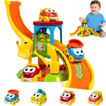 Brinquedo infantil Marstone Elephant Slide com 4 carros de animais de 1 a 3 anos