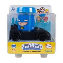Brinquedo Infantil Massa De Modelar Super Kit DC Super Friends Batmovel Batman Sunny