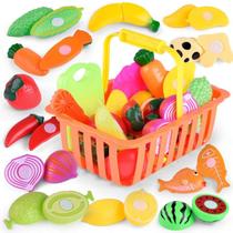 Brinquedo Infantil Masterchef Cozinha Frutas e legumes Comidinhas c/ cestinha - OMG TOYS