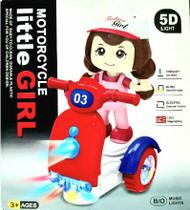 Brinquedo Infantil Menina No Scooter Bate E Volta Com Luz E Som.