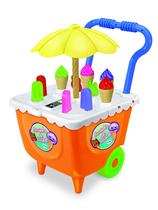 Brinquedo Infantil Menina Sorveteria Sorvete Faz de Conta Educativa Interativa Carrinho C/ Compartimento - Tilin Brinquedos